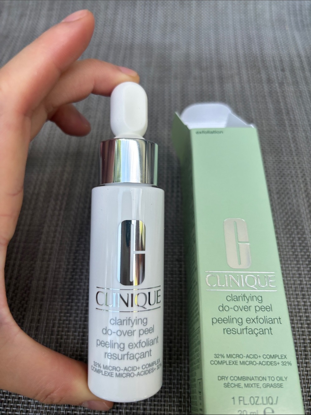 CLINIQUE CLARIFYING DO OVER PEEL EXFOLIANT DRY COMBINATION to OILY 1 OZ NEW